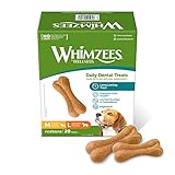 WHIMZEES Reisknochen, Kauknochen für große Hunde, Hundesnack zur Zahnpflege,...