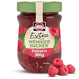 Schwartau Extra Weniger Zucker Himbeere, zuckerreduzierter Fruchtaufstrich, 300g