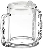 Homecraft Wide Base Mug with Lid, Two Handled Mug, Prevents Tipping, Secure Grip...
