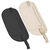 2 Stücke flache Bauchtasche, Reise- und Festival-Bauchtasche wasserdicht und...