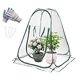 ASOFTY Gewächshaus 70x70x80cm, PVC Überwinterungszelt für Pflanzen mit...