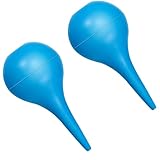 Voarge 2 Stück Ohrenreiniger 60 ml, Ohrenspritze Ohrenschmalz Entferner, Ohrenschmalzentferner Silikon,Ohrenspitze Zur Sanften Reinigung Von Ohrenschmalz Durch OhrenspüLung, Ohrspülung,Blau