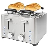 ProfiCook Toaster, Toaster 4 Scheiben, mit 2 getrennten Bedienelementen,...