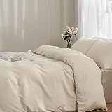 TOCOMOA Bettwäsche 135x200 2teilig Beige, Bettwäsche-Sets Weich und Bügelfrei...