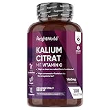 Kalium Tabletten mit Vitamin C - 1460mg pro Portion - 180 vegane Tabletten -...