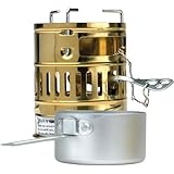 Optimus Benzinkocher Svea 1400 W - Messing Benzinkocher mit Alu Kochtopf