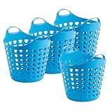 Kreher® flexibler Aufbewahrungskorb aus Kunststoff für Wäsche, Spielzeug und...
