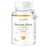Quercetin 200mg + Vitamin C - mit 495mg Vitamin C & 400mg Quercetin pro...