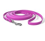 10m Schleppleine, Hundeleine, Handschlaufe, Magenta, extra schmal, schmutz- und...