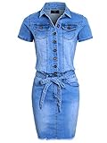 SS7 Damen Denim elastischer Knopf durch Kleid