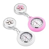 Vicloon Krankenschwester Armbanduhr Einziehbare, 2 Pcs Schwesternuhr mit Glow...