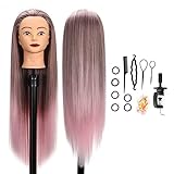 GUANJUNE Schaufensterpuppe Kopf, Friseur Trainingskopf Friseur,26-28 Zoll 100%...