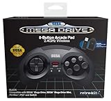 Retro-Bit Official SEGA Mega Drive 8-Button 2.4Ghz Wireless Arcade Pad for MEGA...