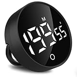 Simpeak Küchentimer LED Digitaler Countdown Countup Timer, 300 mAh Wiederaufladbar Magnetischer Unsichtbare Halterung Eieruhren für Klassenzimmer Hausaufgaben Fitness Kochen Backen Lernen