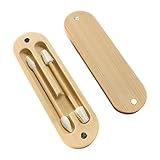 AEKZOX Set aus 2 wiederverwendbaren Bambus Wattestäbchen mit Spiralspitzen für...