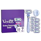 Gillette Venus Extra Smooth Swirl Damenrasierer, 9 Ersatzklingen, Schwenkbares...