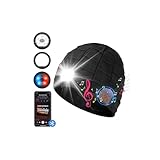 INHDBOX 2023 Neu Bluetooth Beanie Mütze mit licht, Männer 5 LED Bluetooth...
