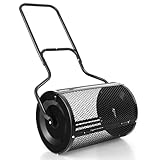 RELAX4LIFE Rasenstreuer 60x41cm, Gartenstreuer 75L, Torfmoosstreuer mit U-Griff...