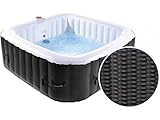 habitat et jardin Aufblasbarer Whirlpool Nice aus PVC - 6 Plätze - Braun/Creme