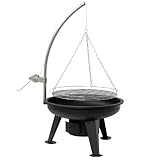 BBQ-Toro Schwenkgrill Ø 64 cm | Holzkohlegrill mit Feuerschale | Dreibein für...