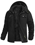 Lonya Winterjacke Herren Warm Fleece Militär Gefüttert Jacke Winterparka...