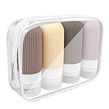 Newpop Reiseflaschen zum Befüllen(4Pcs), Shampoo Flaschen Reiseset...