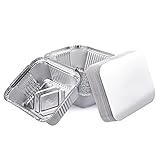 Miamex 25 Einwegschalen aus Aluminium mit Deckel für den Transport von...
