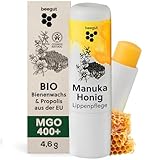beegut Manuka Lippenpflege – Lippenbalsam mit Manuka Honig MGO 400+, Propolis...