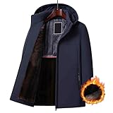 Winterjacken Für Herren Wasserdicht, Dicker Thermo-Parka Mit Kapuze Für...