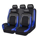 MaKeMoney 9 Stück Auto Sitzbezüge für VW Passat B6/B8/B5, Golf 4/5/7...