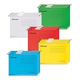 Esselte A4 Hängeregister aus verstärktem Karton, 15er-Set, Mappe aus stabilem,...