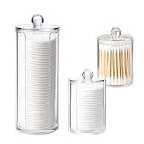 kaiyaya 3 Stück Wattepad Organizer Set, transparente Aufbewahrungsboxen mit...