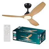 Philips Olas Deckenventilator, 3 Flügel, 132cm ⌀, 24 W LED-Licht,...