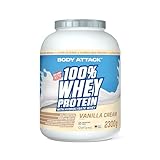 Body Attack 100% Whey Protein - Vanilla, 2,3 kg - Made in Germany - extra...