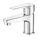 Ibergrif Wasserhahn Bad Chrom - Kompakte Mischbatterie für Kalt- und...