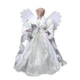 Valery Madelyn Weihnachtsbaumspitze 31cm Engel mit Feder Flügeln...