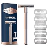 King C. Gillette Rasierhobel für Männer, mit sicherer Doppel-Schneidekante,...