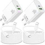 30W 2-Port Schnellladegerät Ladekabel für iPhone 14 13 12 11 Pro Max Plus...