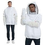 Bienenanzugjacke - Imkerjacke für Männer und Frauen, Hut mit Schleier -...