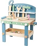 small foot Werkbank 'Nordic' Kompakt aus Holz, Kinder Werkbank mit Werkzeug und...