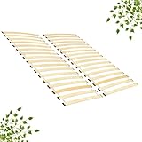 INNOVAHOME Rollrost 160x200cm - Zweiteilig (2x80cm) - 2x18 Flexible Latten –...