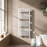 EMKE Handtuchheizkörper Elektrisch mit Thermostat 1200 x 500 mm, WiFi...