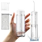 Reise Munddusche Kabellos Zahnreinigung: Oral Irrigator mit 5 Modi, 180ML...