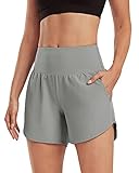 G4Free Activewear-Shorts für Damen Hohe Taille Sportshorts Yoga Kurz Hose mit...