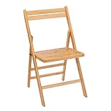 Spetebo Bambus Klappstuhl Natur - 78 x 44 cm - Küchen Stuhl klappbar aus FSC...