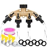 4-Wege-Verteiler aus Massivem Messing, MKNZOME Optimaler Wasserverteiler...
