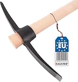 Bauster® Spitzhacke mit Holzstiel beidseitig bestückt Keilhaue Pickel Hacke...