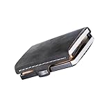 I-CLIP MAX Glattleder Black - Kartenetui – Slim Wallet mit Platz für 16...