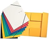 VON Leitz 10er Pack, Eckspannermappe A4, Karton, Für 150 Blatt, 3 Klappen,...