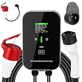 Typ 2 Ladekabel Mobile Wallbox, 22KW 8-32A Ladekabel EV Chargers mit Steuerbarer...